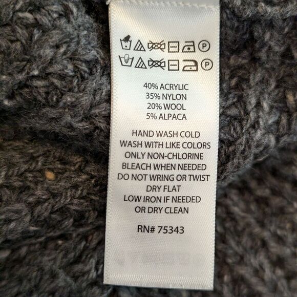 Ruby Moon Anthropologie Knotted Open Back Wool Alpaca Gray Cropped Sweater - Picture 8 of 8